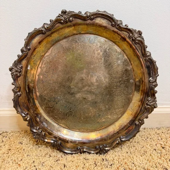 Vintage Silver Decorative Wall Plate - Picture 3 of 5